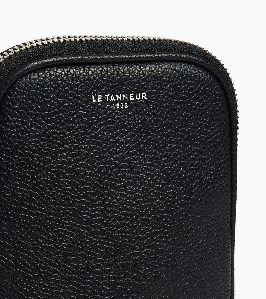 Handytasche aus genarbtem Leder