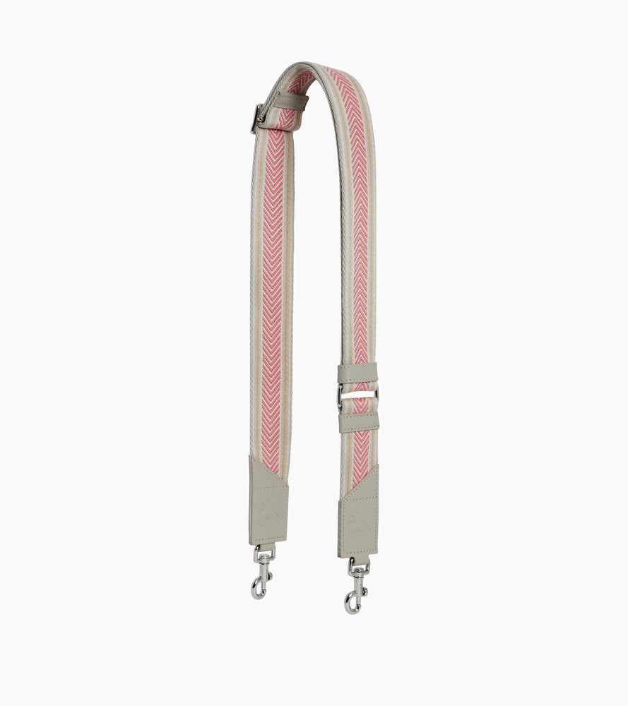 Adjustable striped shoulder strap