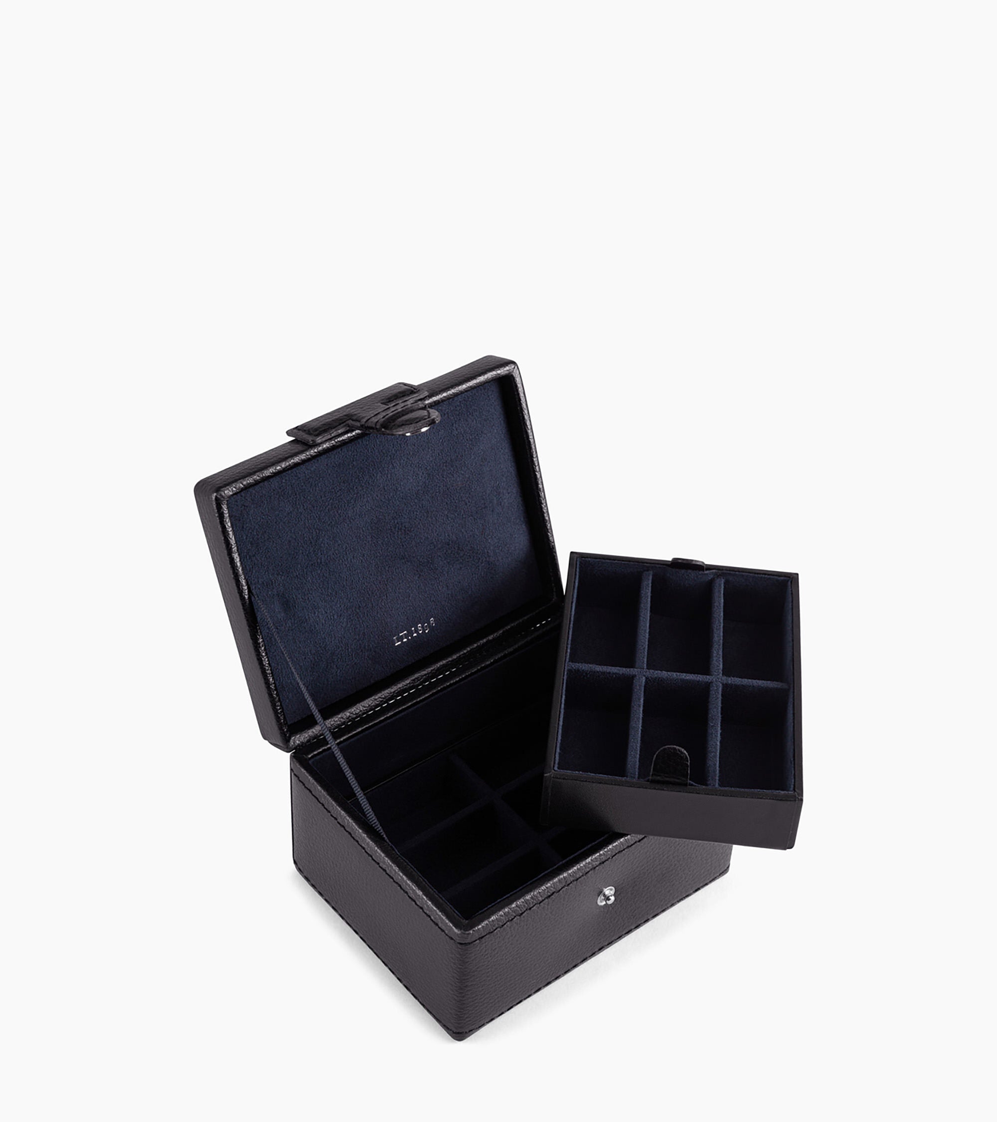 Leather cufflinks box