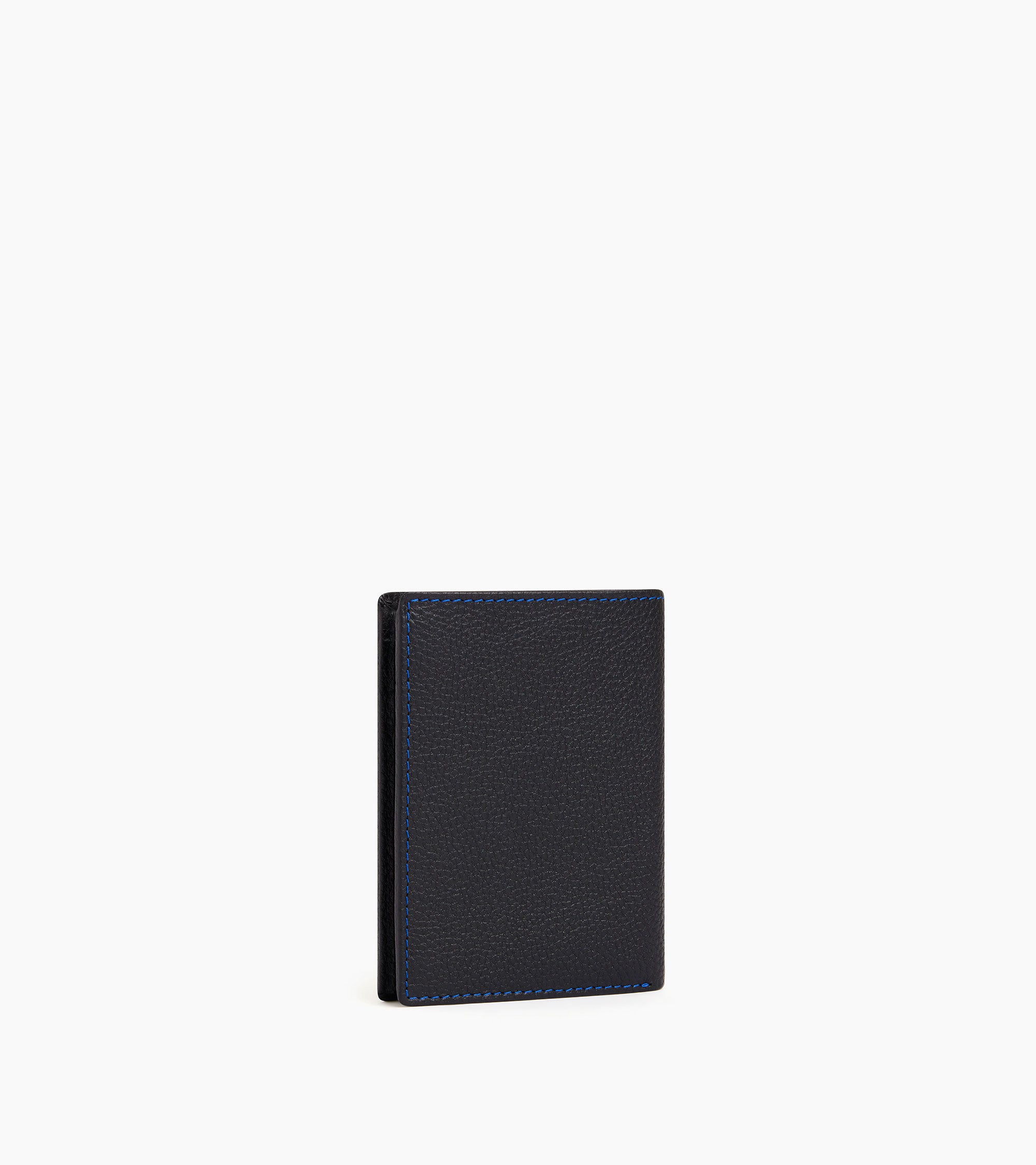 medium-sized, zipped wallet with 2 gussets in grained leather