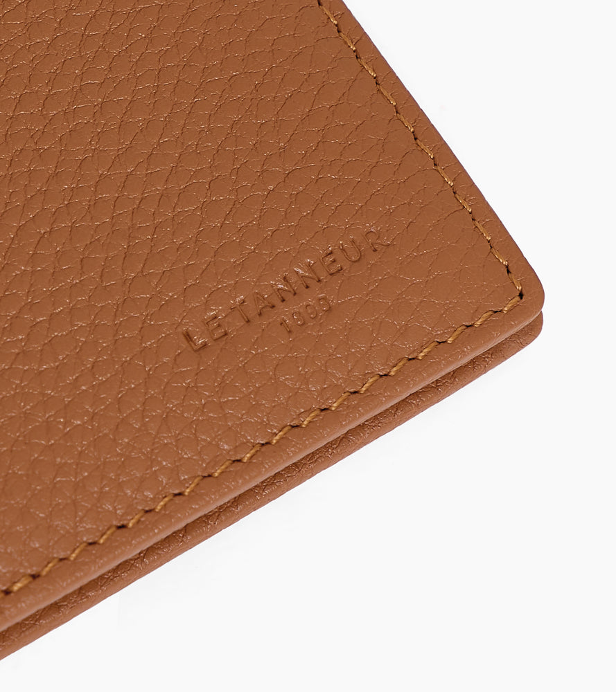 Charles small card holder in grained leather