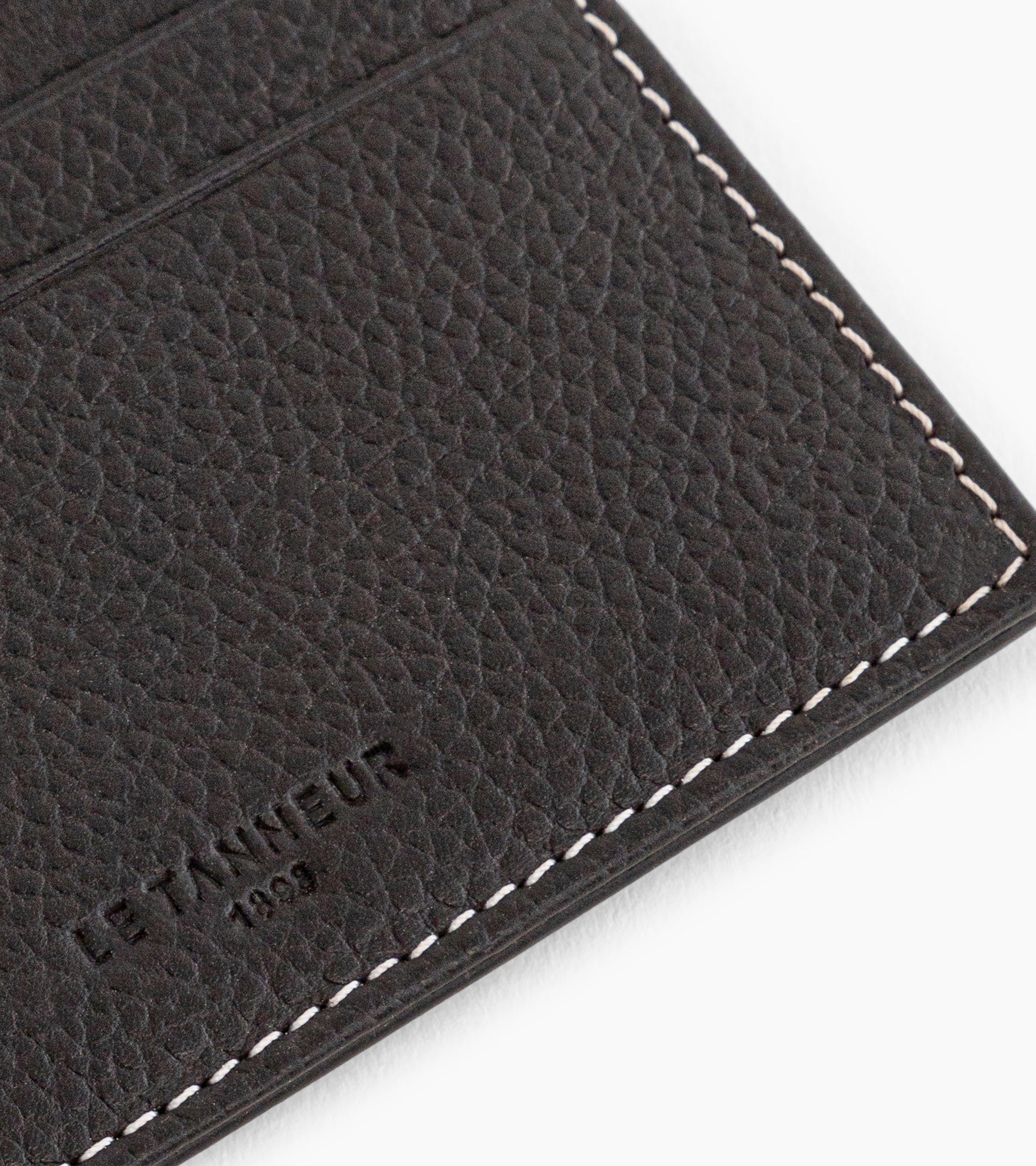 Porte cartes zippé Charles en cuir grainé