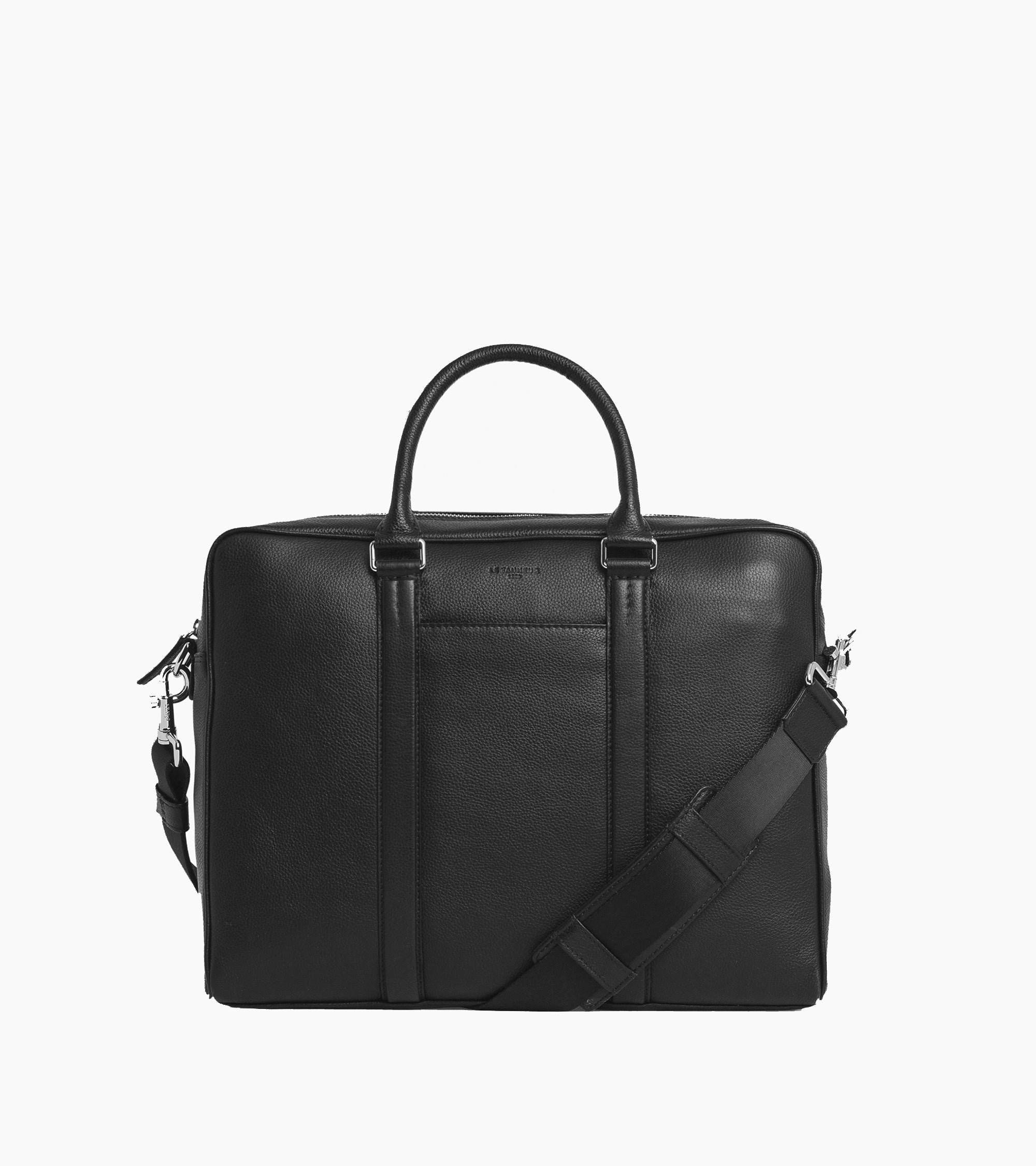 Charles 17" briefcase in grained leather