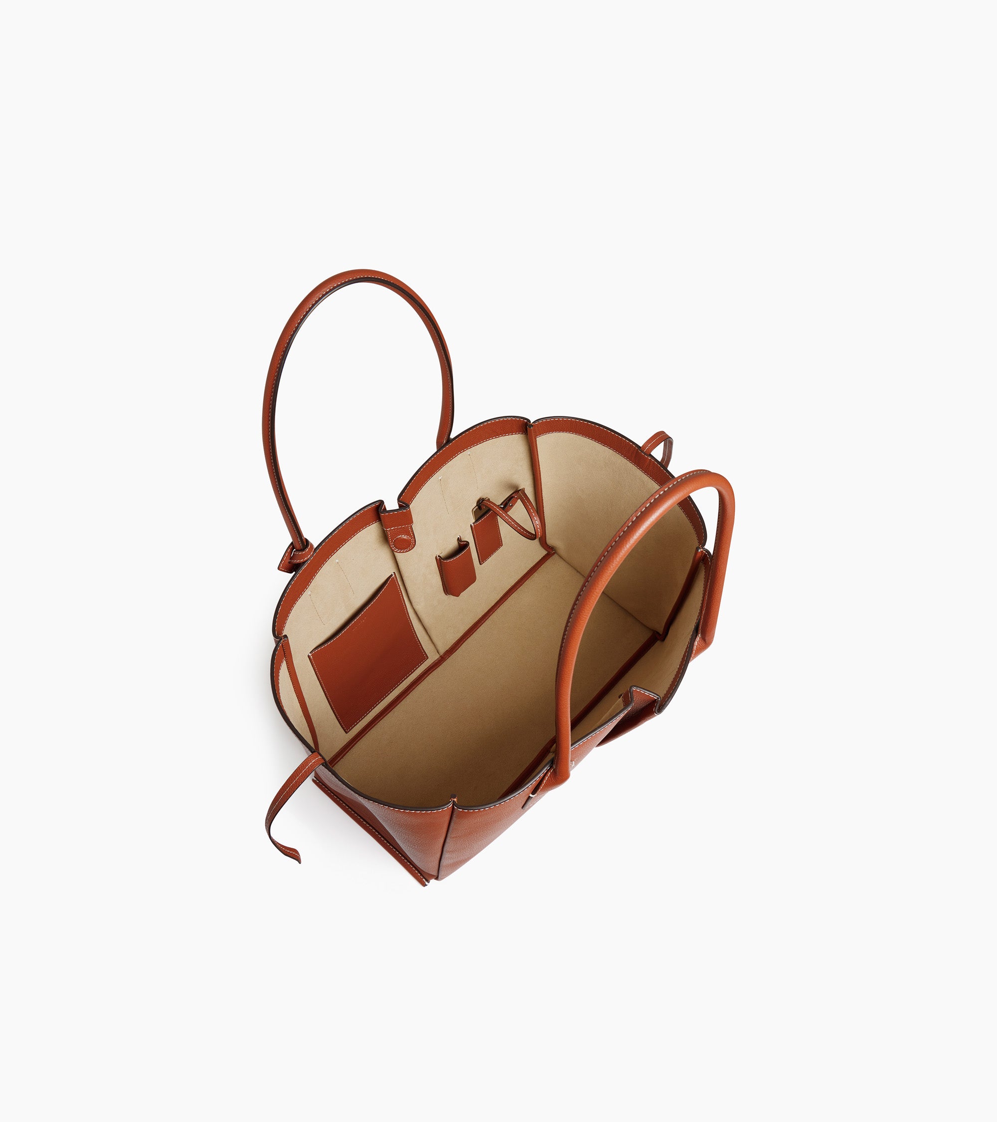 Elena large tote bag in grained leather