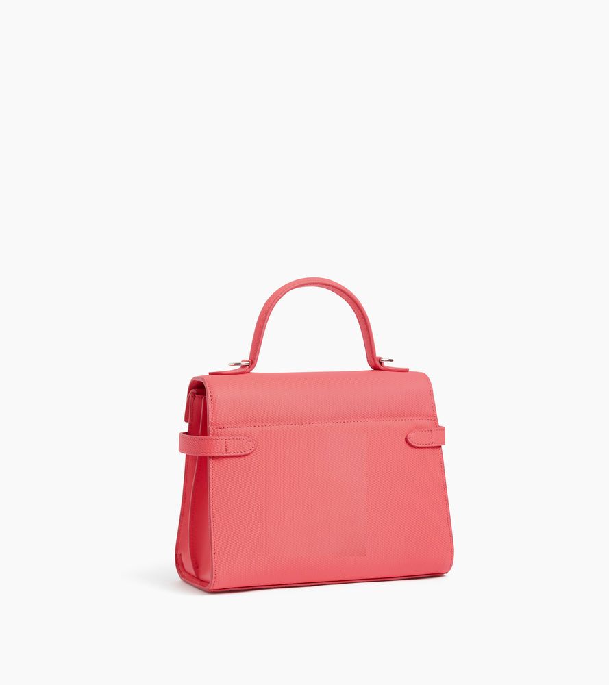 Emilie medium handbag with double flap in T-signature leather