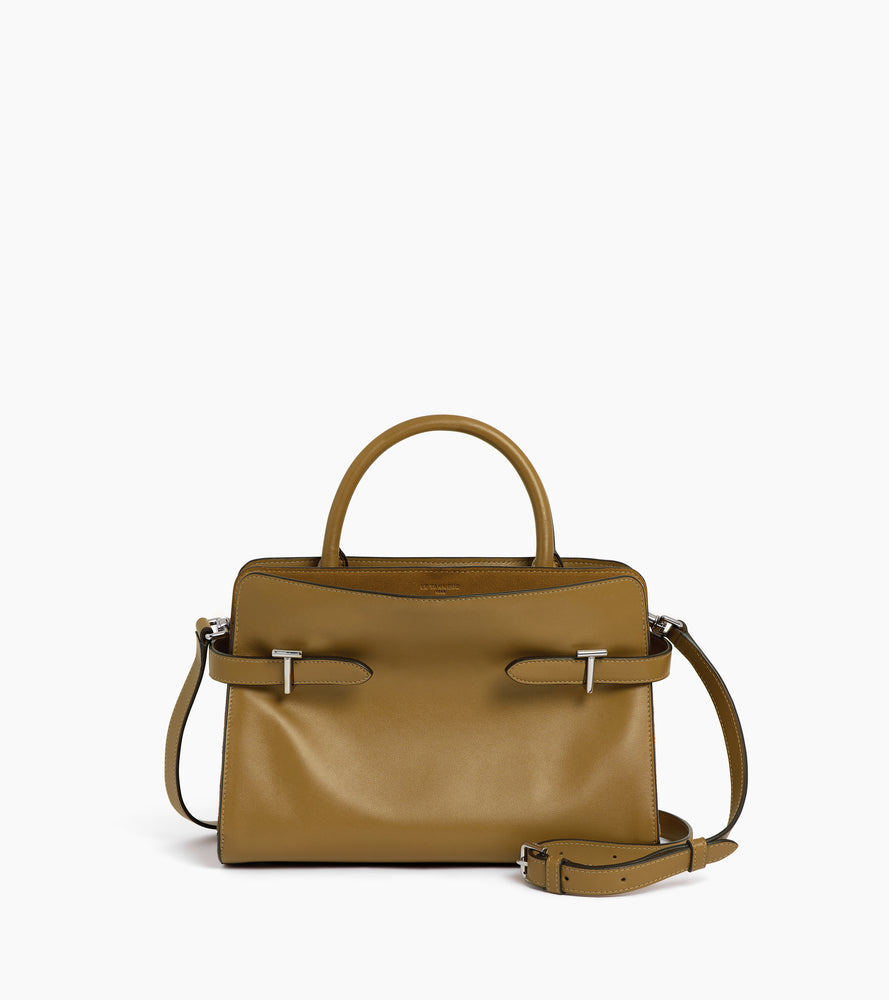 Emie medium handbag in smooth leather and nubuck