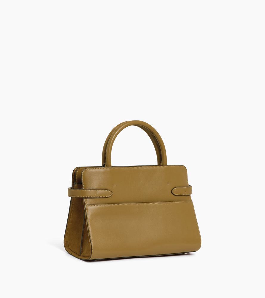 Emie medium handbag in smooth leather and nubuck