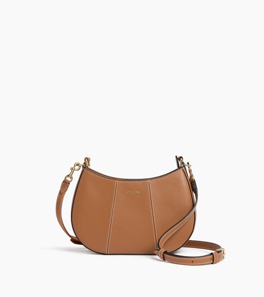 Juliette small half-moon bag in grained leather