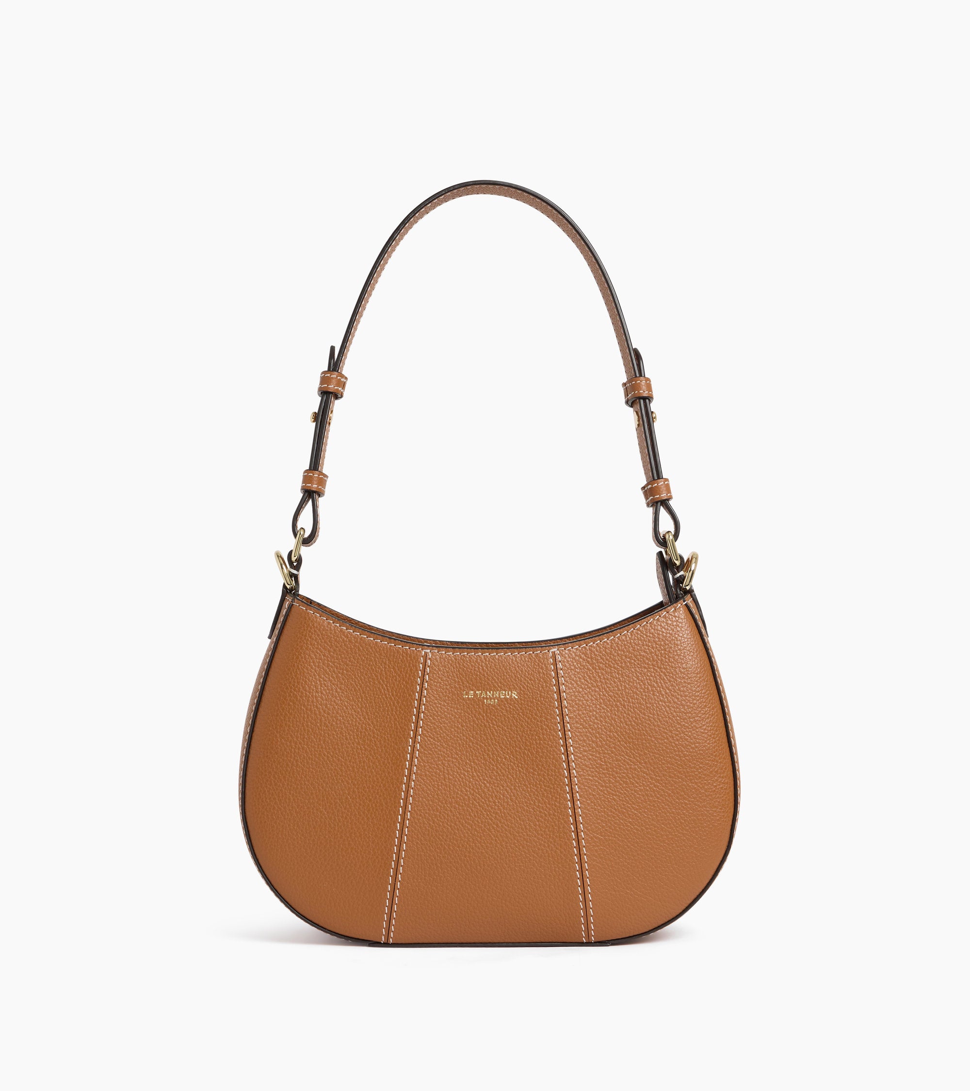 Juliette small half-moon bag in grained leather