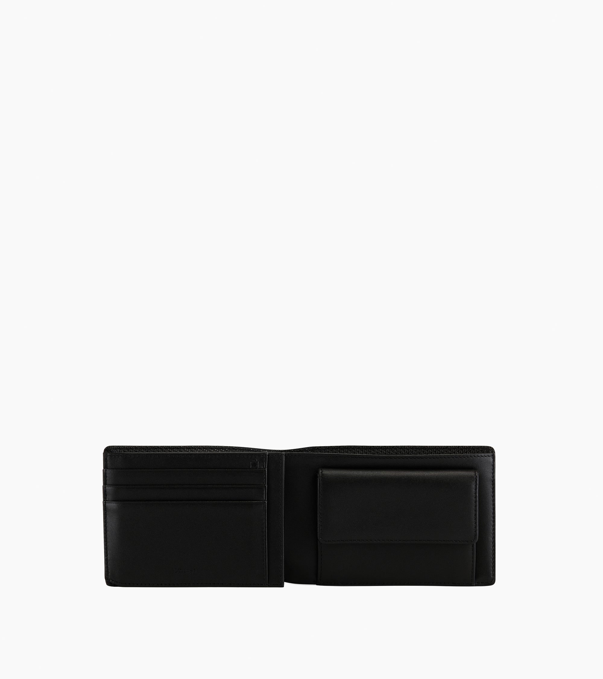 Emile 2 compartments flap wallet in T signature leather