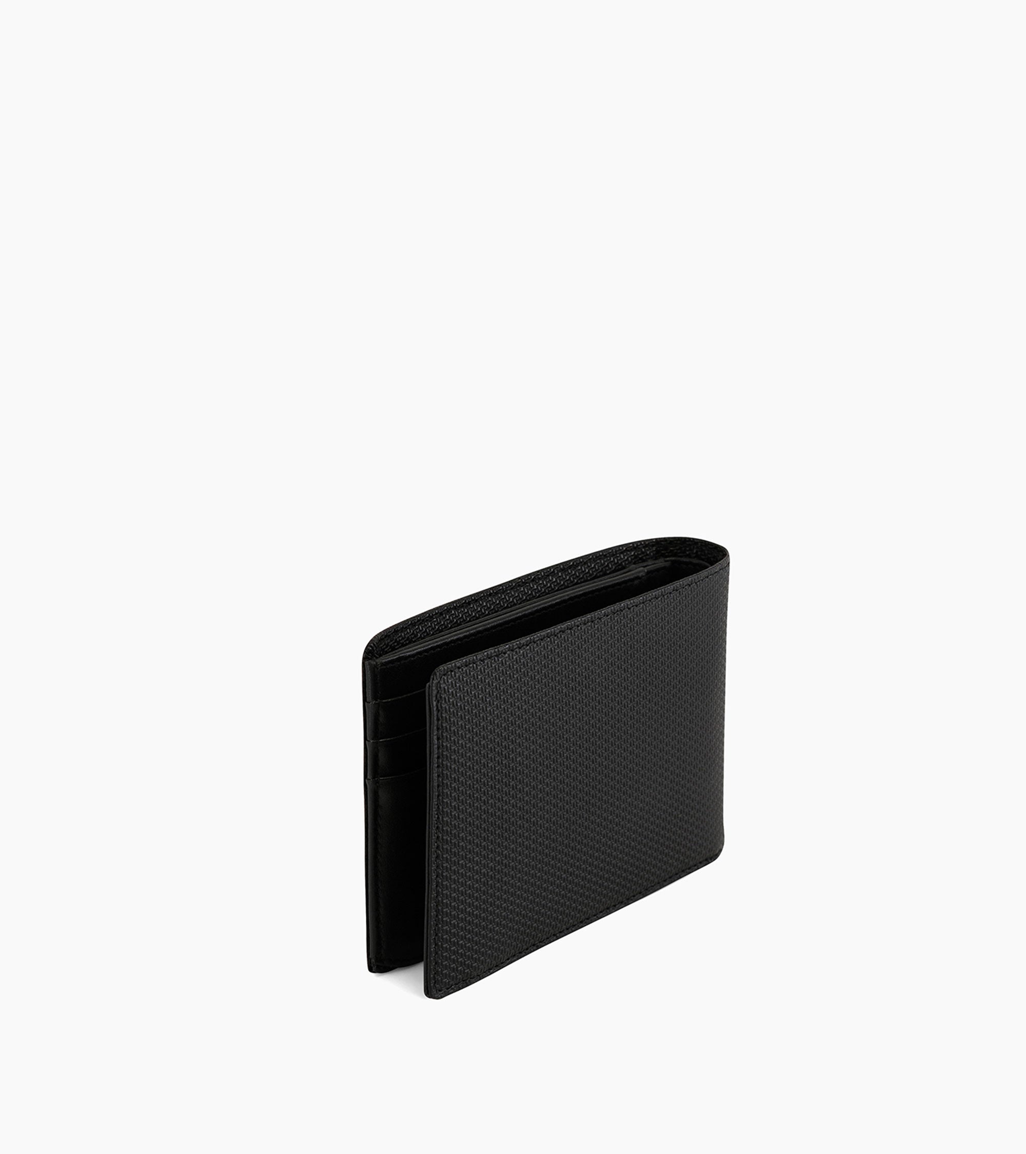 Emile 2 compartments flap wallet in T signature leather