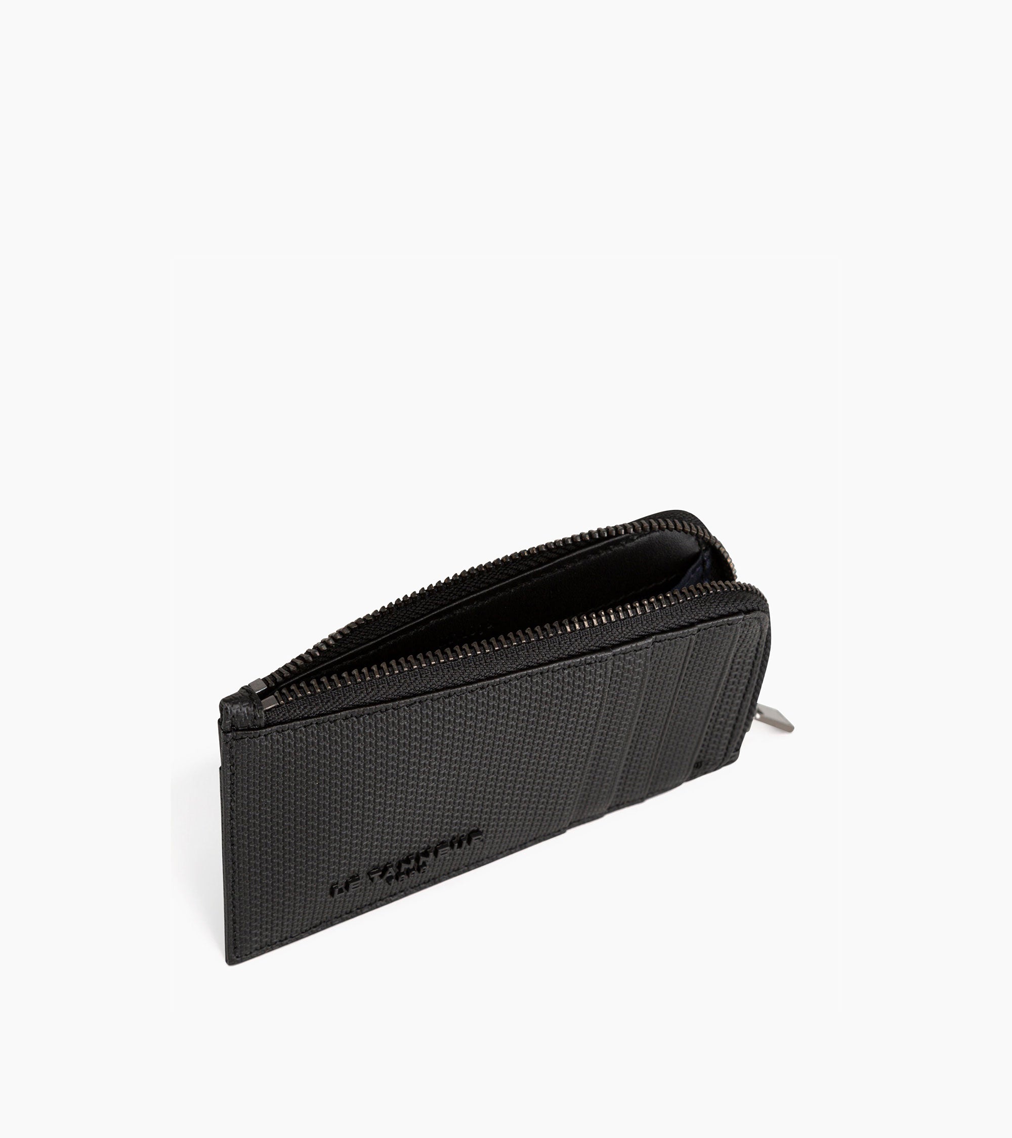 Emile L-zip card holder in signature T leather