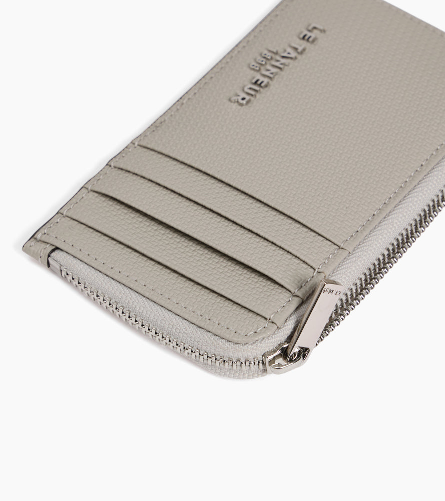 Emile L-zip card holder in signature T leather