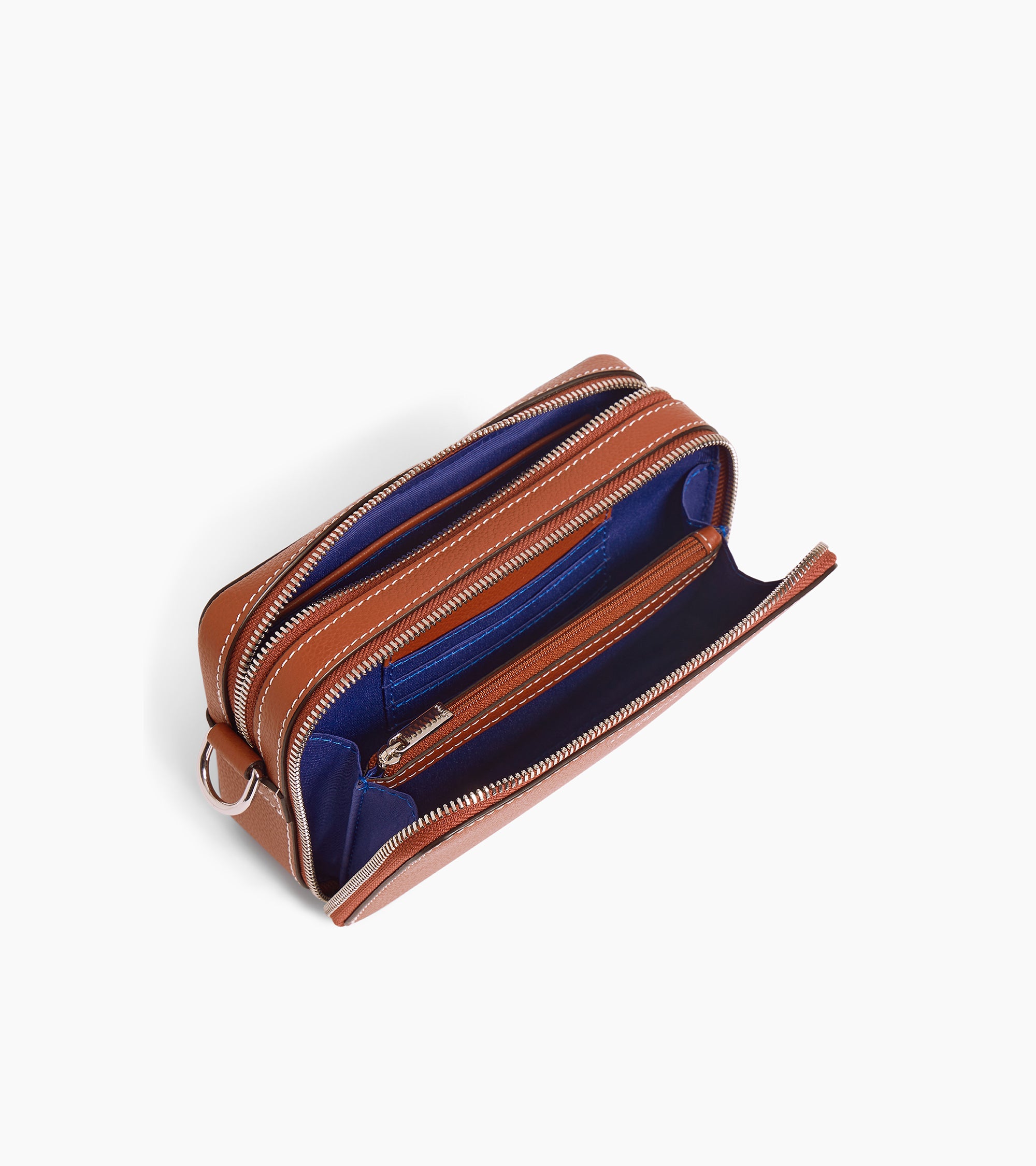 Emile small 2-compartment pouch in grained leather