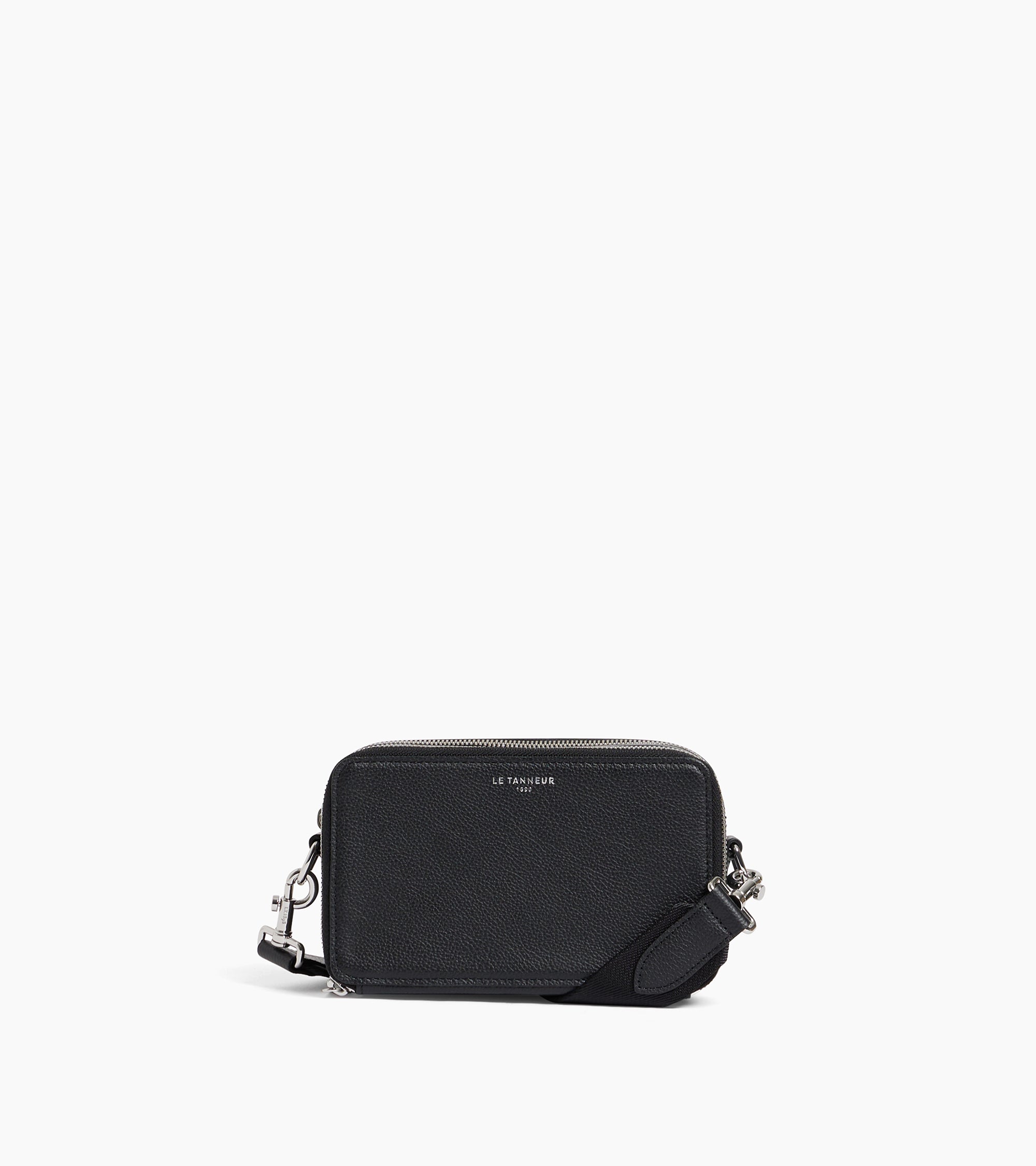 Emile small 2-compartment pouch in grained leather