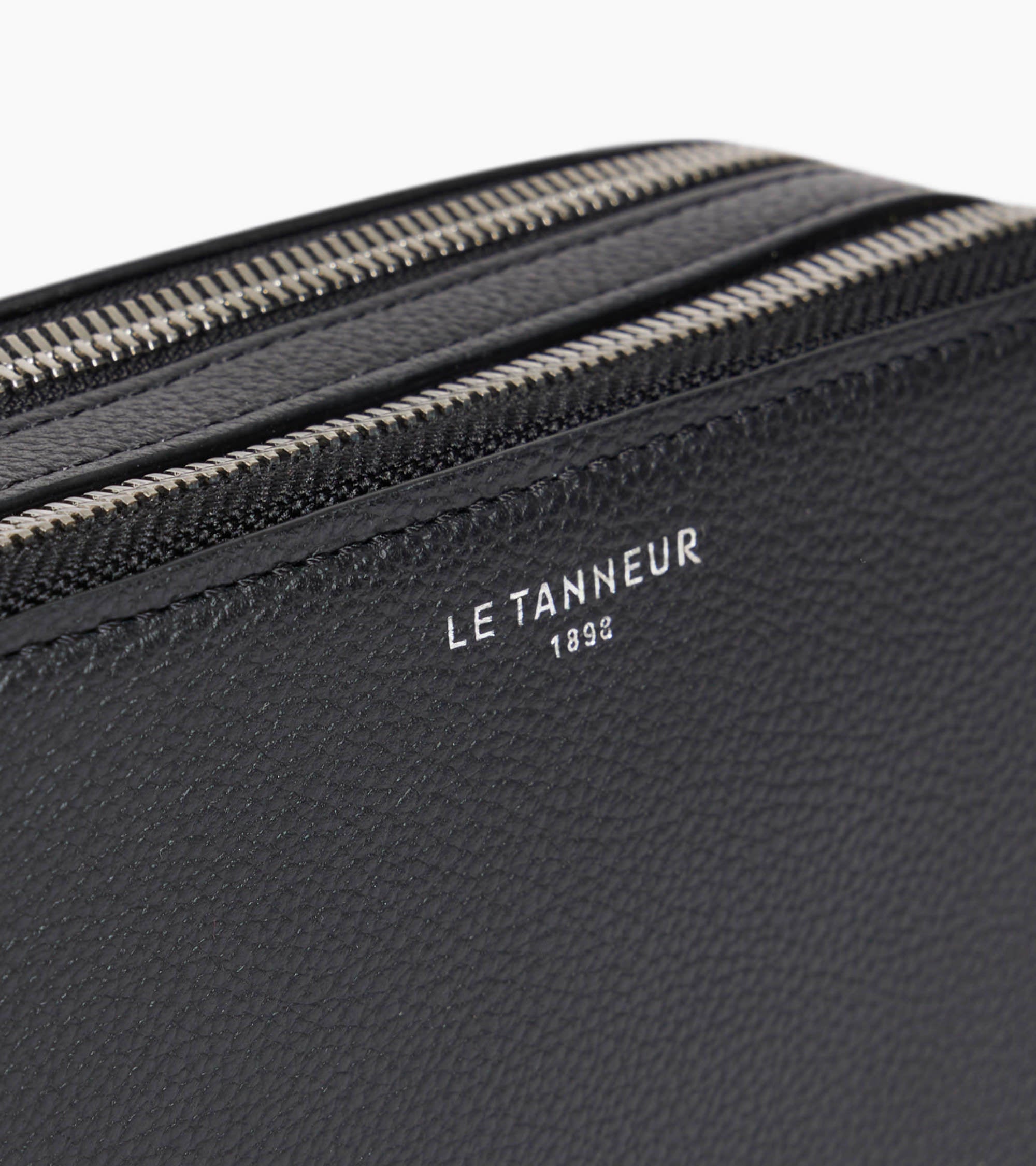 Emile small 2-compartment pouch in grained leather