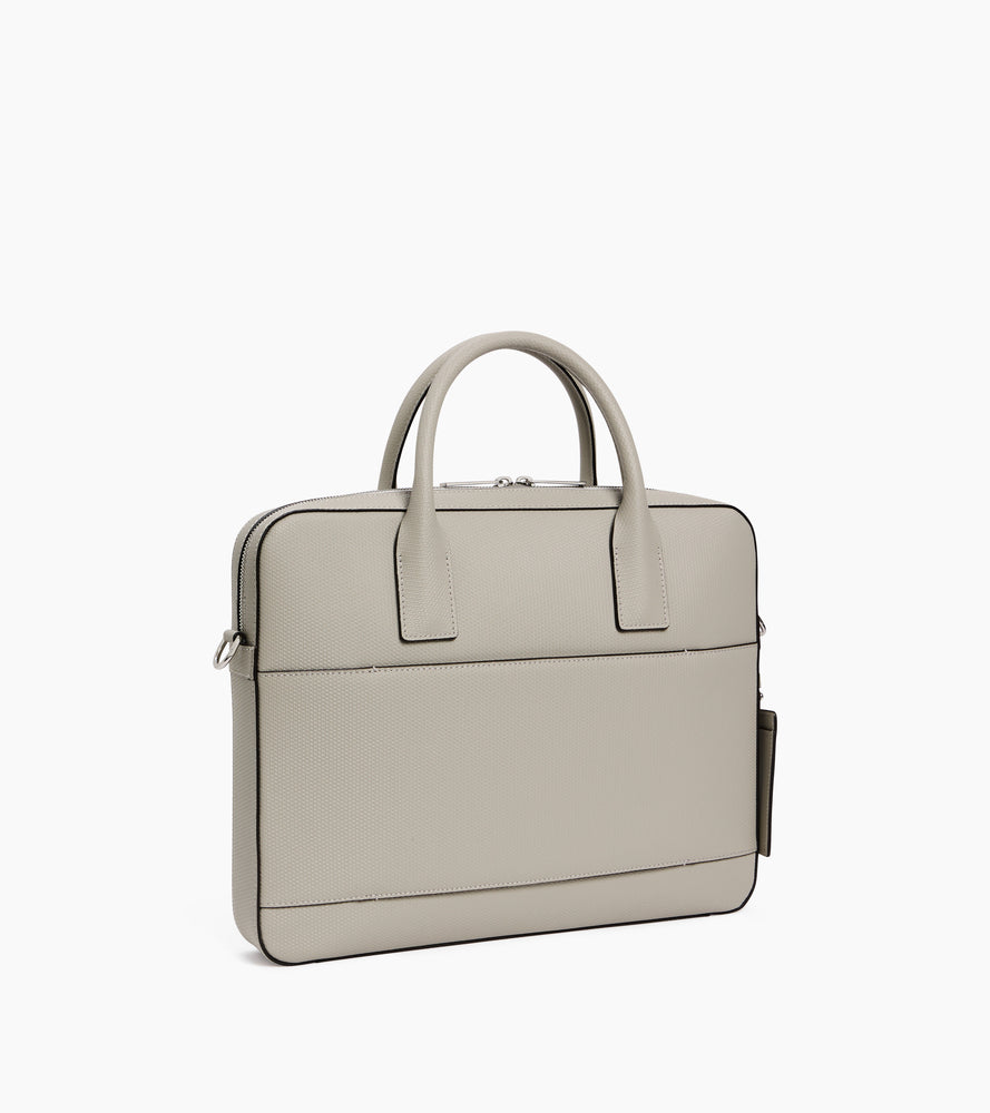 Emile slim, 14" briefcase in signature T leather