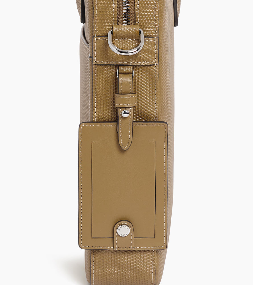 Emile slim, 14" briefcase in signature T leather