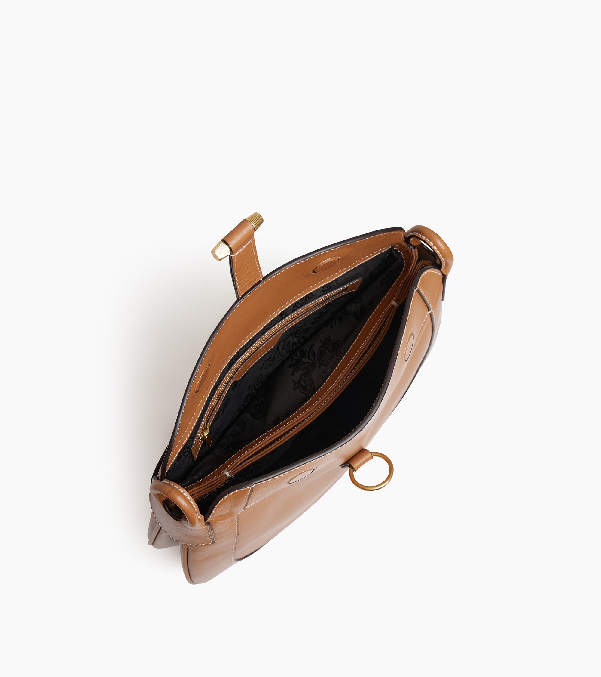 Pia large shoulder bag in smooth leather