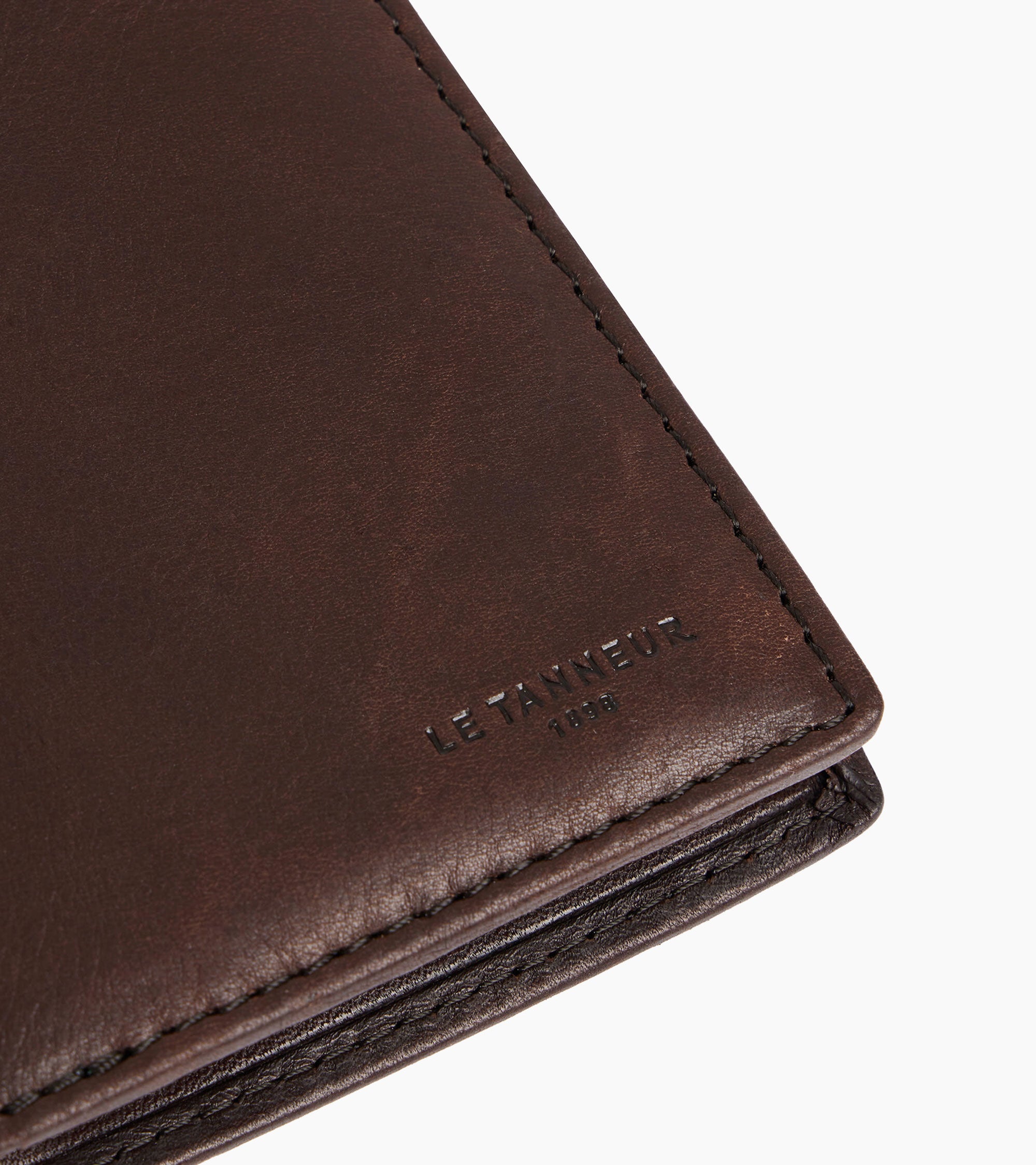 Gary oiled leather coin wallet with billfold