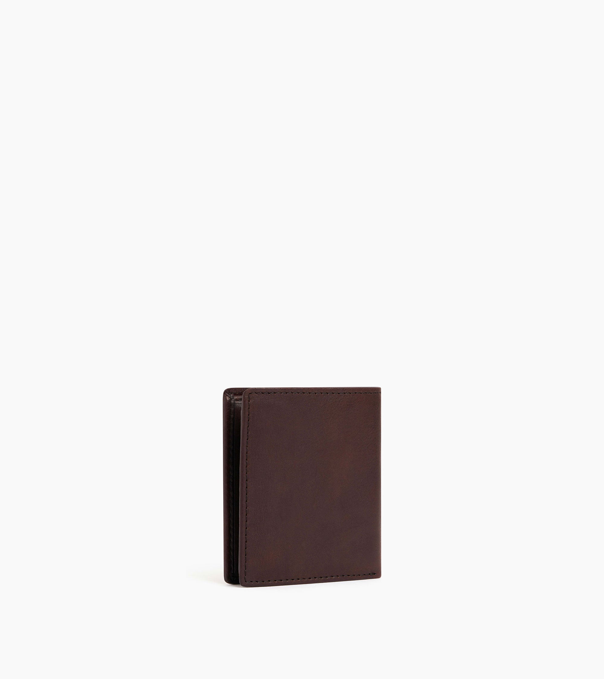 Gary oiled leather coin wallet with billfold